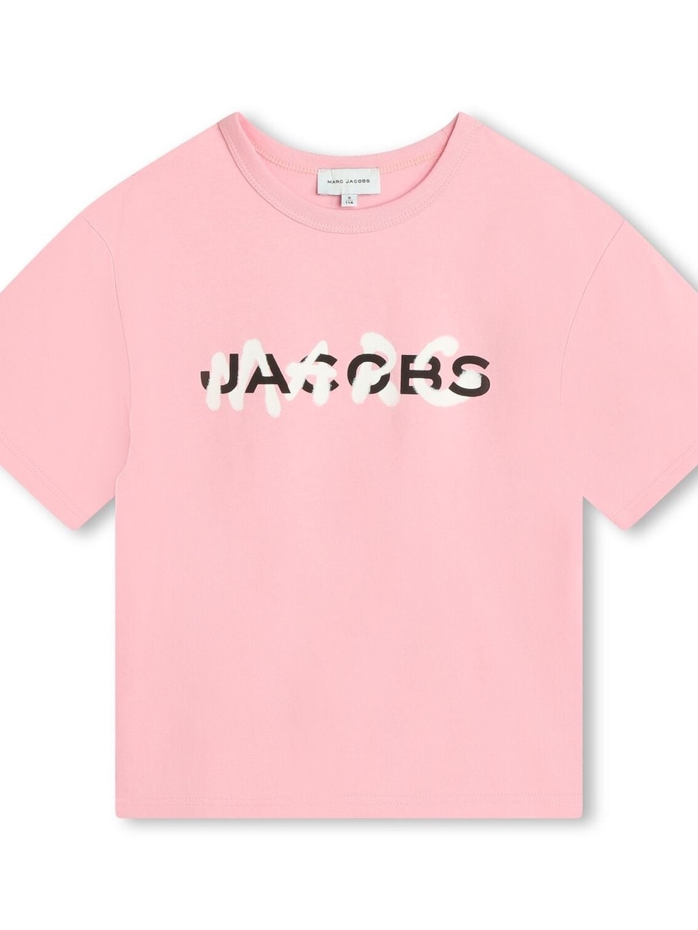 Marc Jacobs Pink Logo Tee with White & Black Graphic 12 y.o. Girl